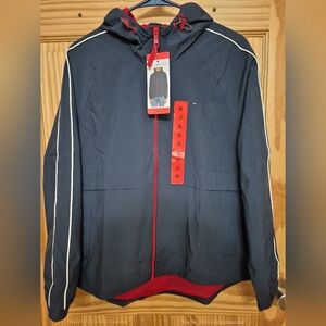 NWT Tommy Hilfigure Navy Hooded Windbreaker